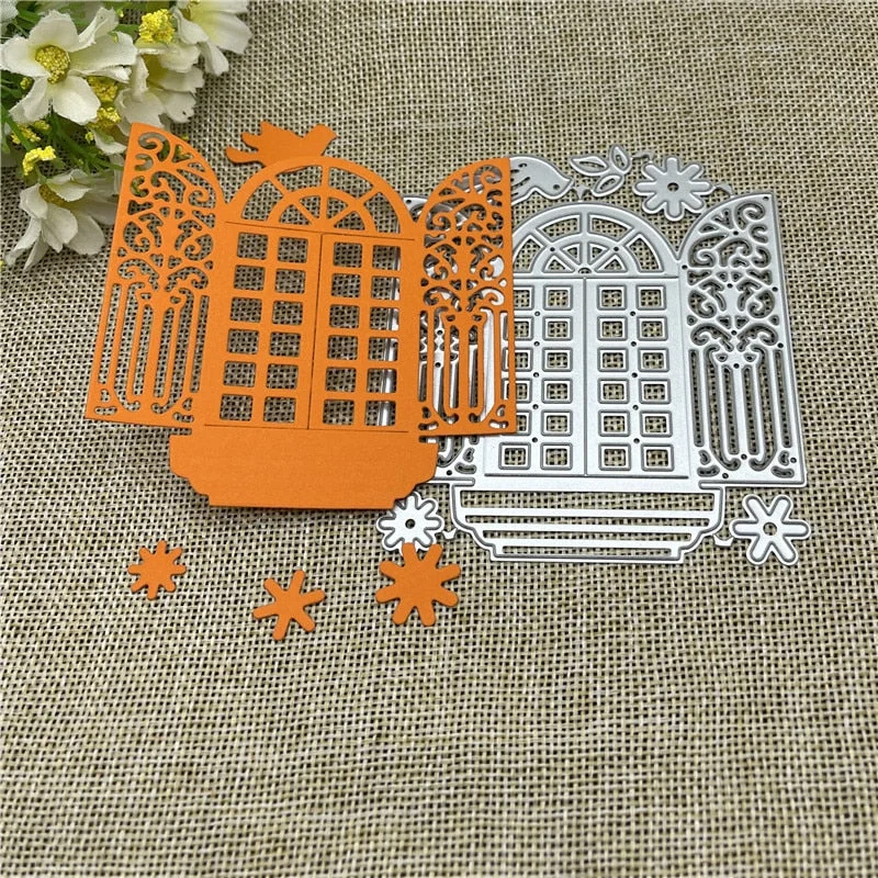 Window Metal Cutting Dies Stencils For DIY Scrapbooking Decorative Embossing Handcraft Template