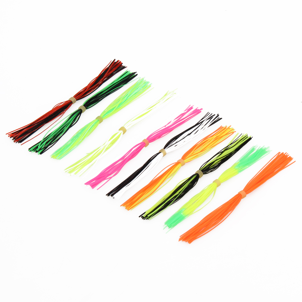 

10 Bundles Legs Barred Flake Fly Tying Material Squid Skirts Lure Thread, 501 Original