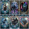 (50*70cm)Wolves - Full Round Drill Diamond Painting