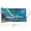 (US Local)2pack 5D DIY Full Round Drill Big Size Diamond Painting Aurora Kit Home Decor Art 70x40cm