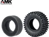 AMK 4Pcs 1.0" Rubber All Terrain Tires 25x50x20mm for 1/24 RC Crawler Cars Axial SCX24 90081 1/18 TRX4M (4PCS)