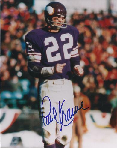 Paul Krause Signed - Autographed Minnesota Vikings 8x10 inch Photo Poster painting + RDM COA