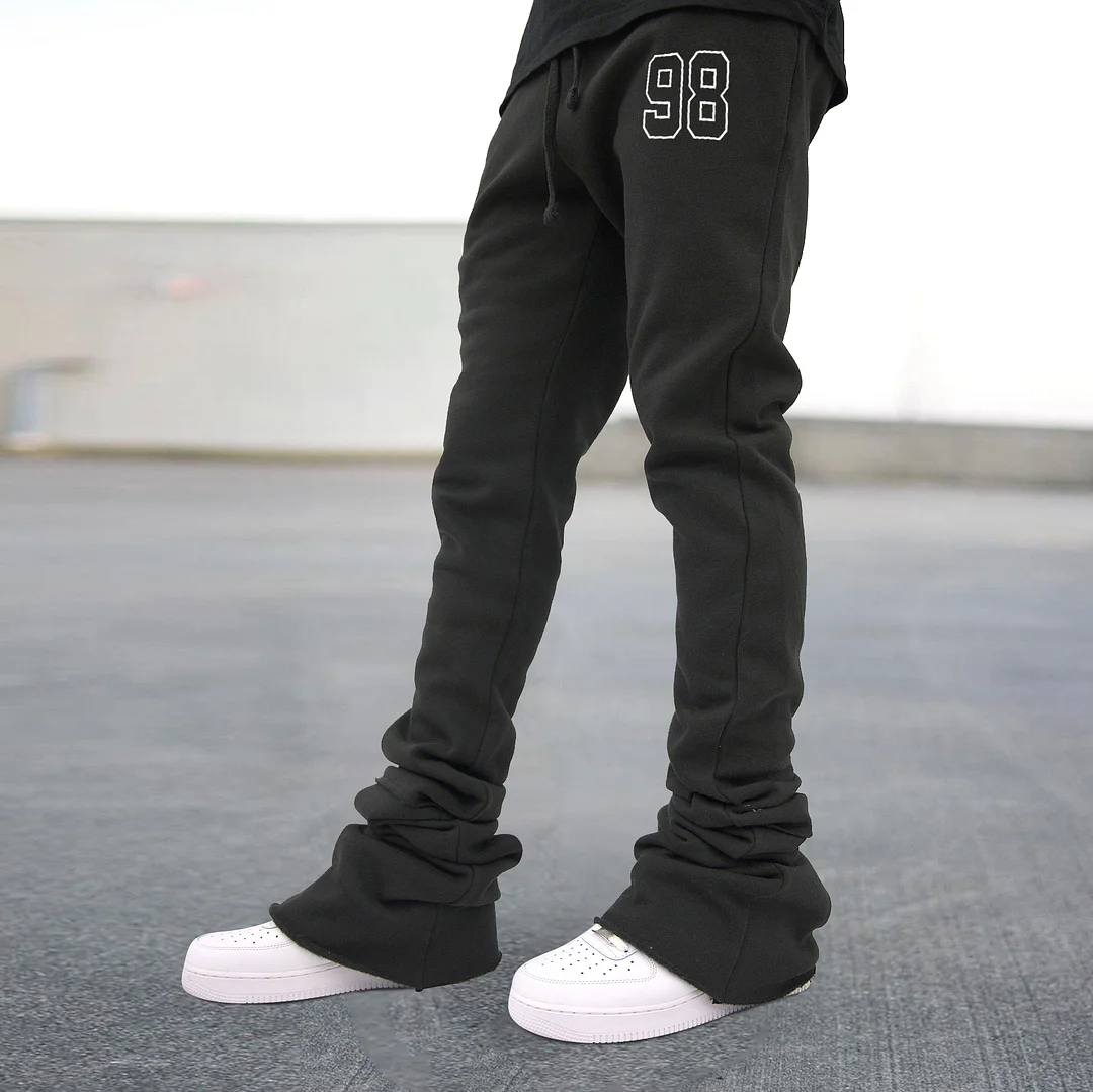 Street Trend Fashion Micro Flare Pile Pants Trousers