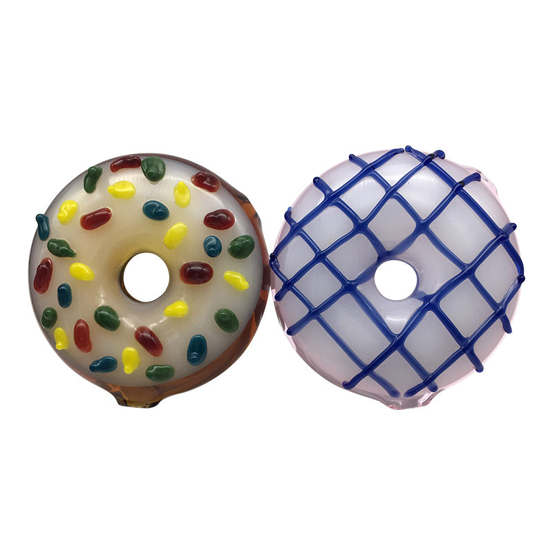 Top Quality Fumed Spoon with Donut Shape Glass Hand Pipe