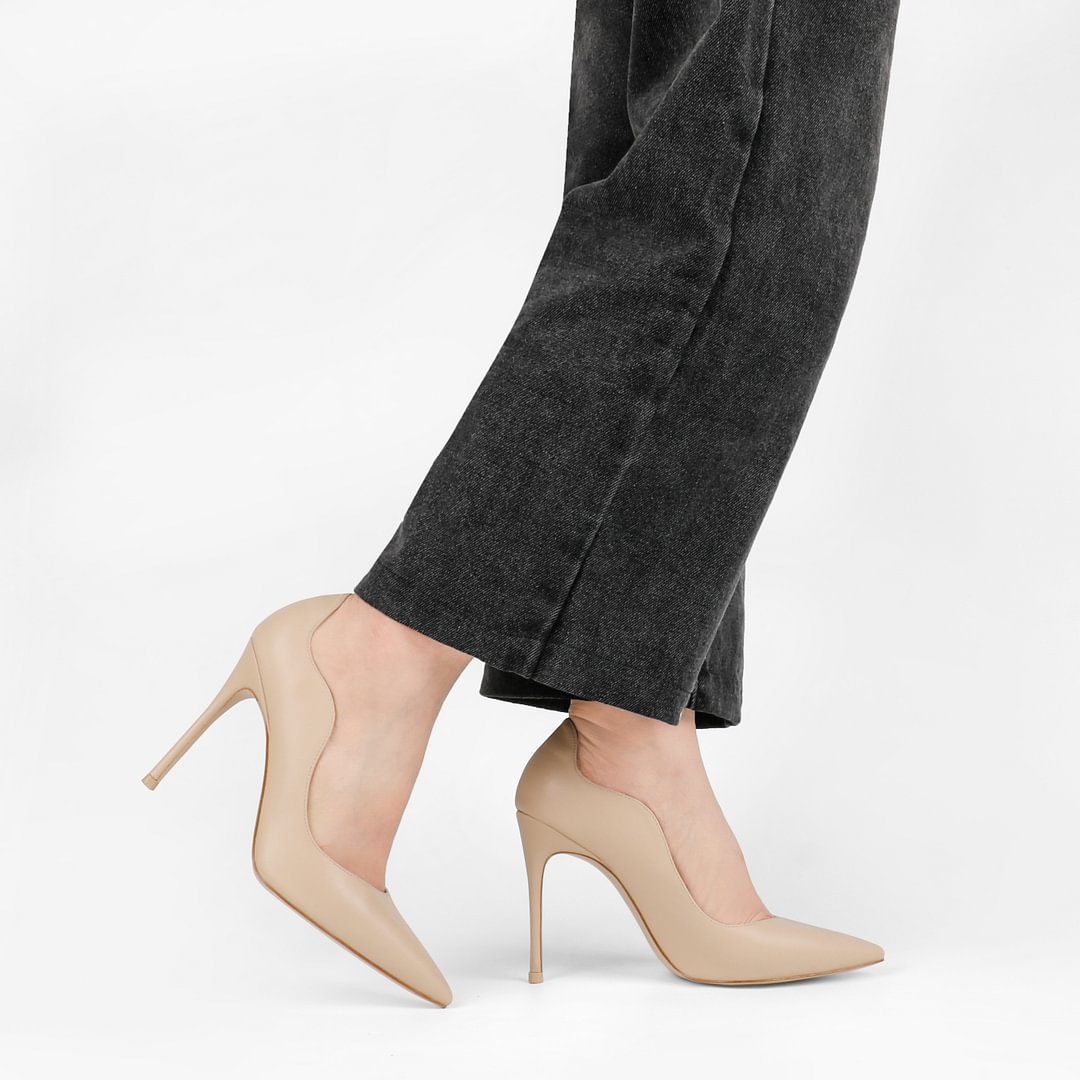 100mm Women's Party Wedding Classic Pumps Fashion Edge Design High Heels Stilettos-MERUMOTE