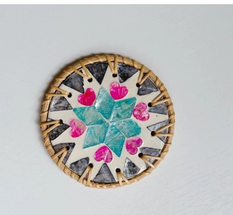 Casual Retro Flower Wood Placemat 1 Piece