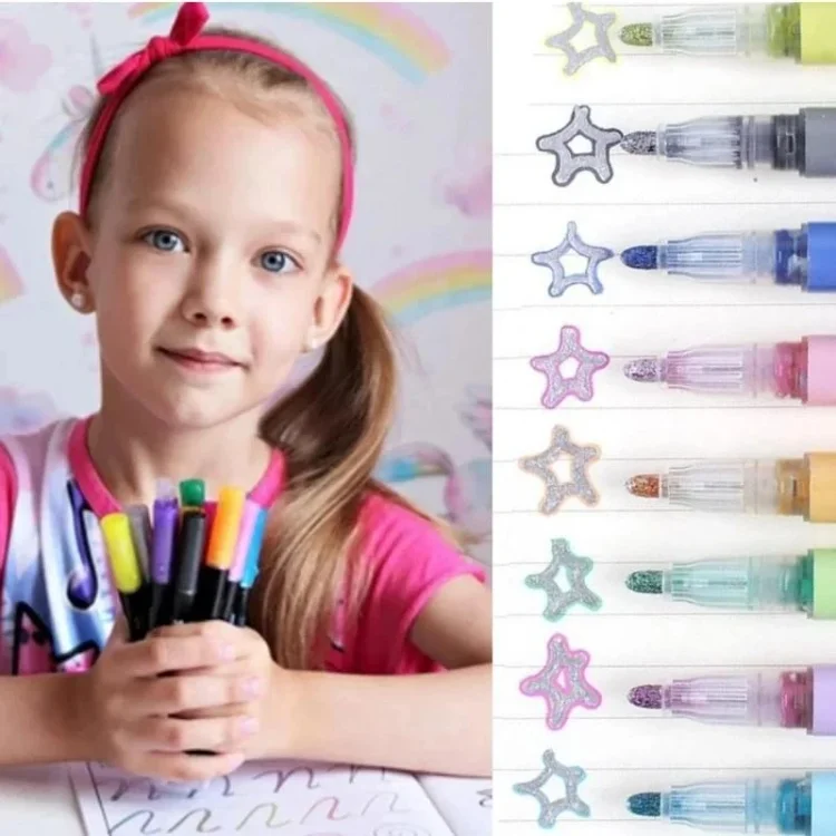 (Last Day Promotions-50% OFF)Glitter Gel Pens 8 pcs/set