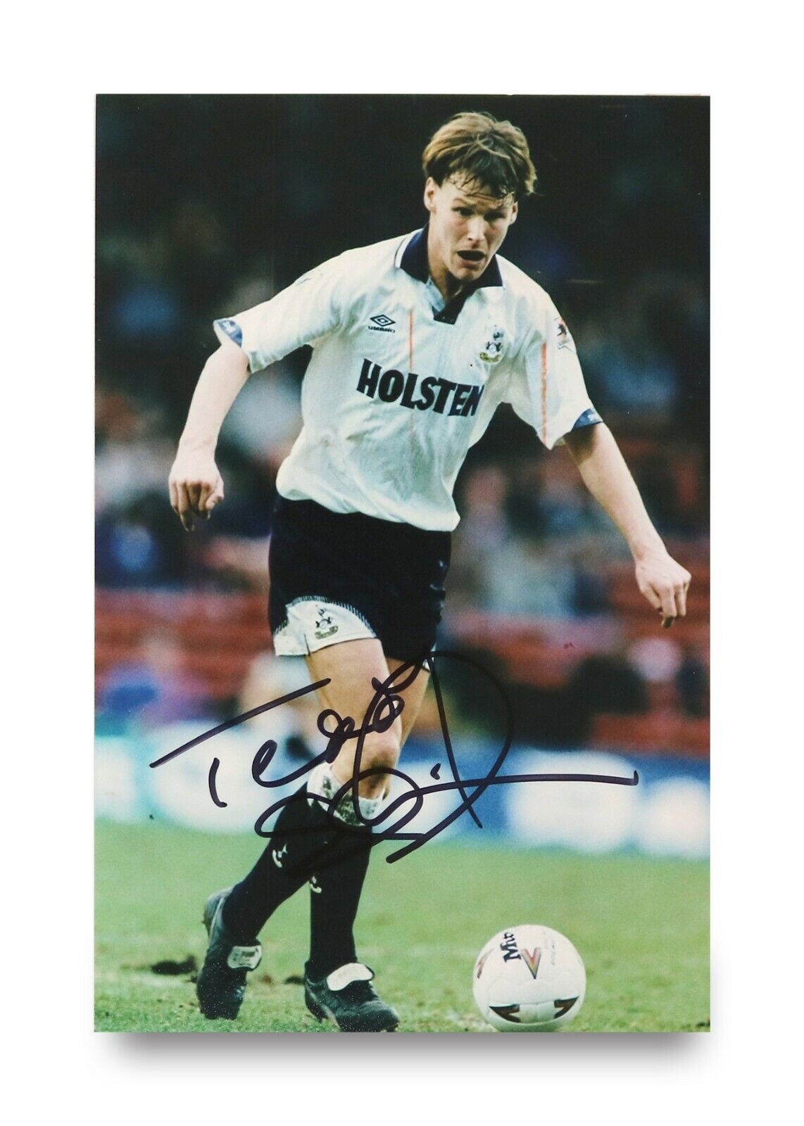 Teddy Sheringham Hand Signed 6x4 Photo Poster painting Tottenham Hotspur England Autograph + COA