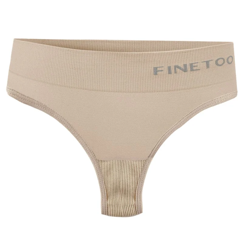 FINETOO Seamless Thongs Panties Women M-2XL Plus Size G-string Underwear Sexy Underpants Ladies Soft Panties Lingerie 8 Colors