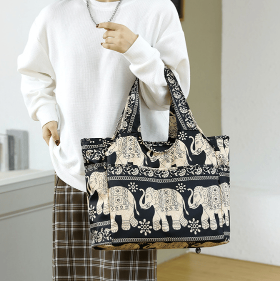Nylon casual shoulder handbag - tree - Codlins