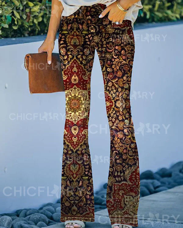 Women's Mandala Floral Print Pants