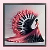 Piano Girl - 11CT Stamped Cross Stitch - 40*40cm
