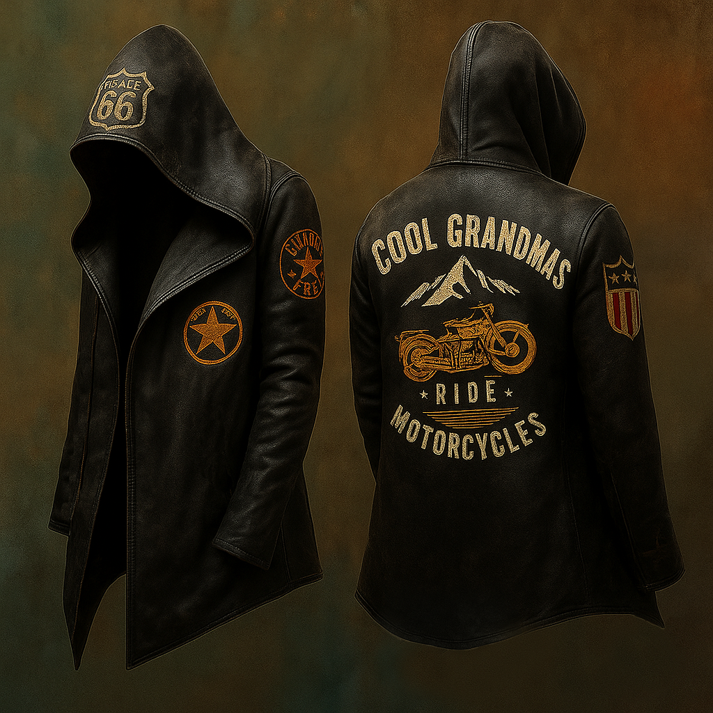 Men's American Retro Wild Ride Design Streetwear Hooded Jacket / Rvogue / Rvogue