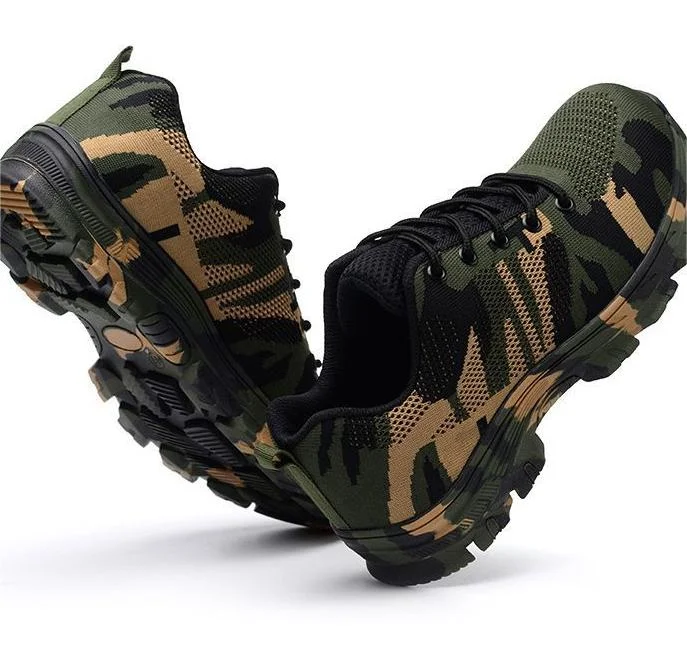Lightweight Breathable Anti-Smash and Anti-Stab Steel Toe Camouflage Protective Shoes shopify Stunahome.com