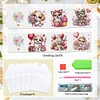 (US Local)6Pcs Flower Puppy Diamond Painting Greeting Card Diamond Handmade Card