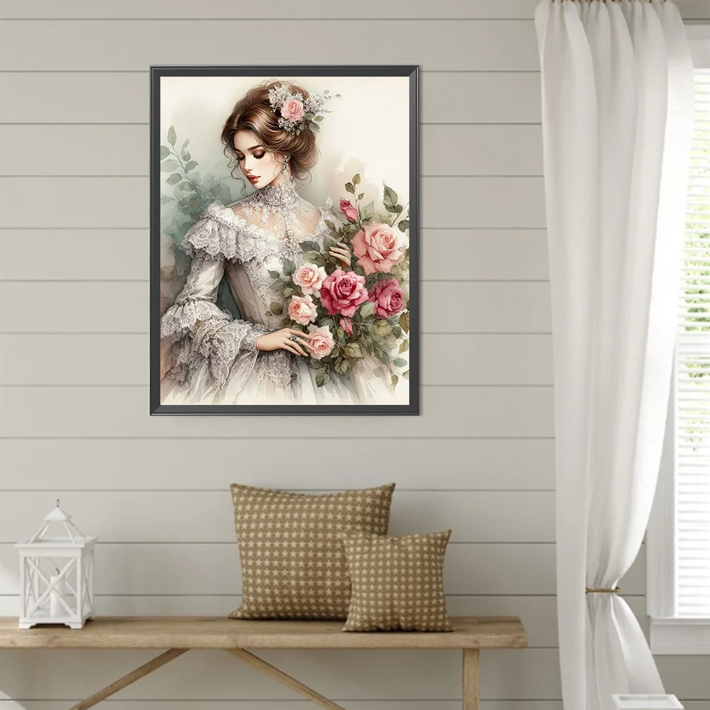Diamond Painting - Full Round Drill - Lady(Canvas|40*50cm)