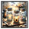Sunflower Vase-11CT Stamped Cross Stitch Bead Embroidery 46*46cm