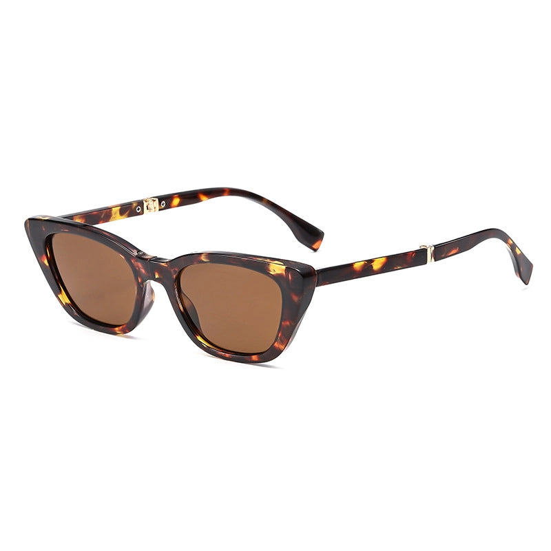 Minimalist Solid Color Leopard Pc Cat Eye Full Frame Women’s Sunglasses