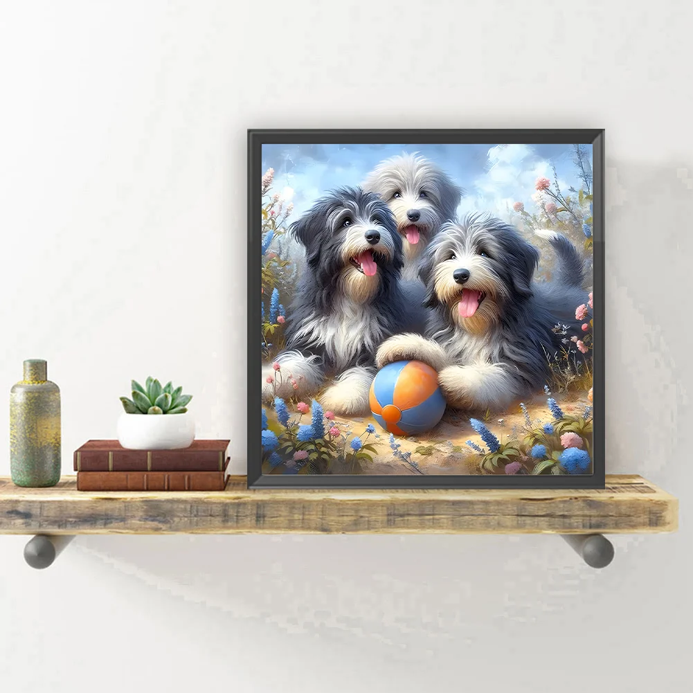 Diamond Painting - Full Round Drill - Dog(Canvas|30*30cm)