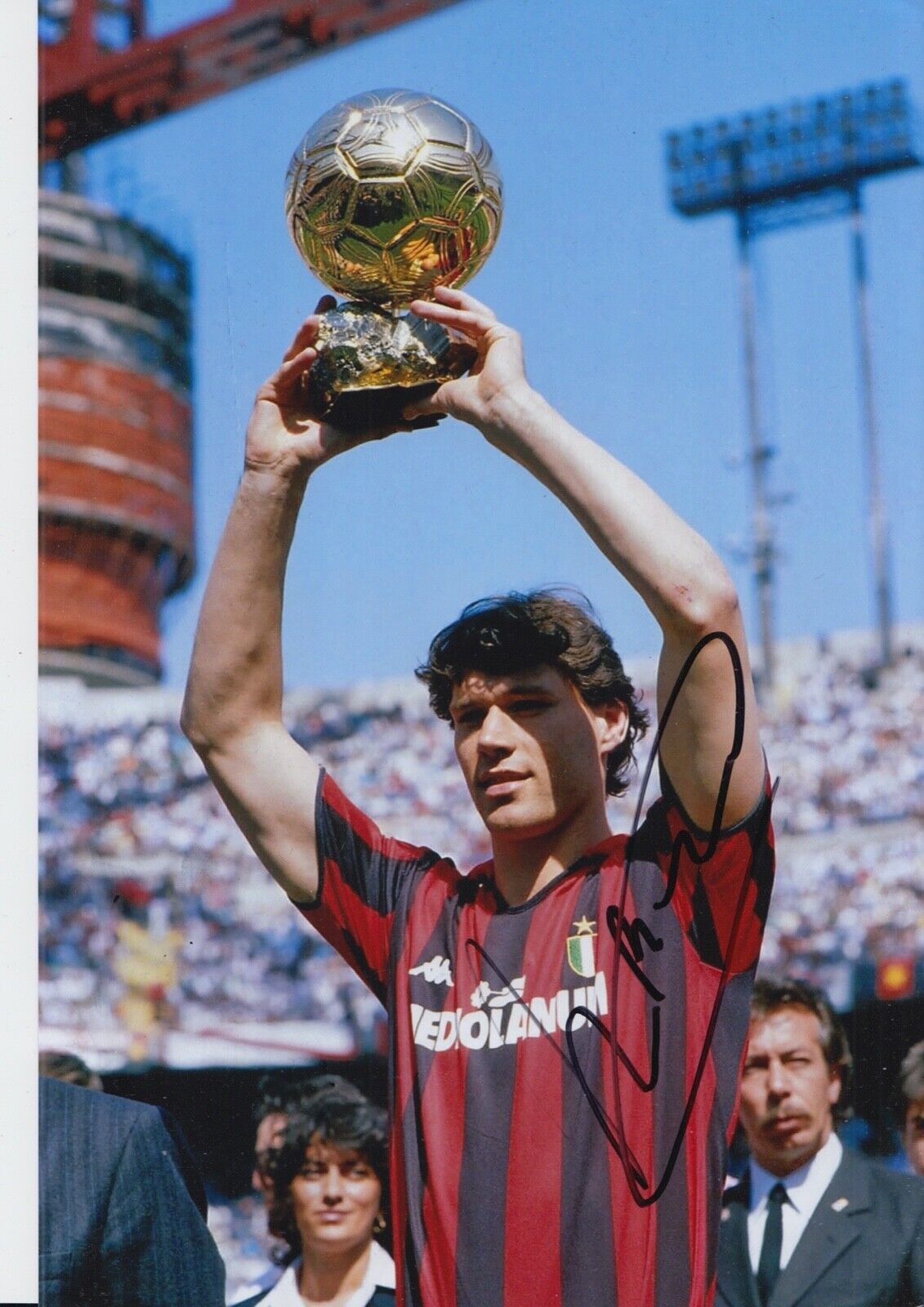 Marco van Basten Hand Signed 12x8 Photo Poster painting Football Autograph AC Milan