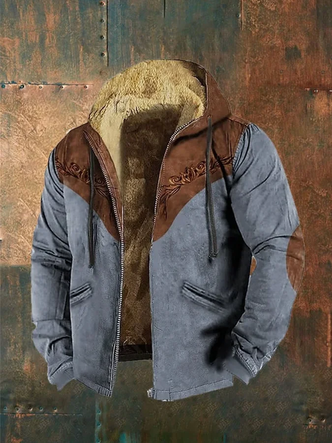Men'S Western Printed Casual Coat