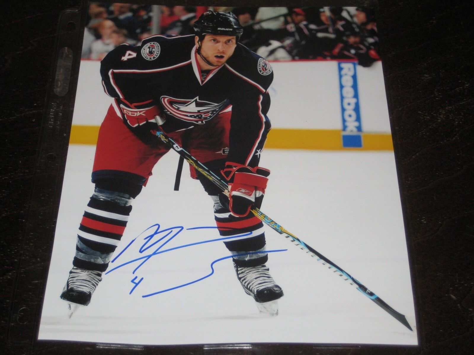 NATHAN PAETSCH autographed COLUMBUS BLUE JACKETS 8x10 Photo Poster painting