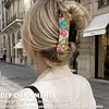 Blue and Pink Flowers DIY Diamond Painting Claw Clips for Adults Beginners Diamond Art Western Hair Clips Anti-Slip Design for Women Long Short Hairstyle Jewelry Supplies