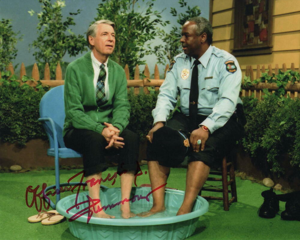 OFFICER CLEMMONS SIGNED AUTOGRAPH 8X10 Photo Poster painting - MISTER ROGERS' NEIGHBORHOOD STAR