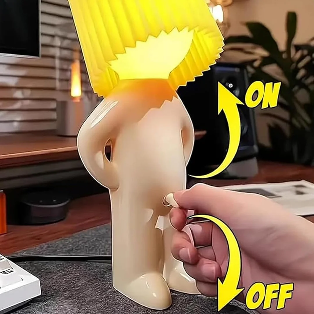 Modest Mike Lamp,Shy Boy Table Lamp, Naughty Little Boy Lamp,Fun Night lamp for Adults,Light Creative Small Night,That Wiener Switch,Gift Valentines Day Present (Yellow-1)