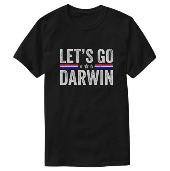 Let's Go Darwin Blue White Red USA Flag T-Shirt