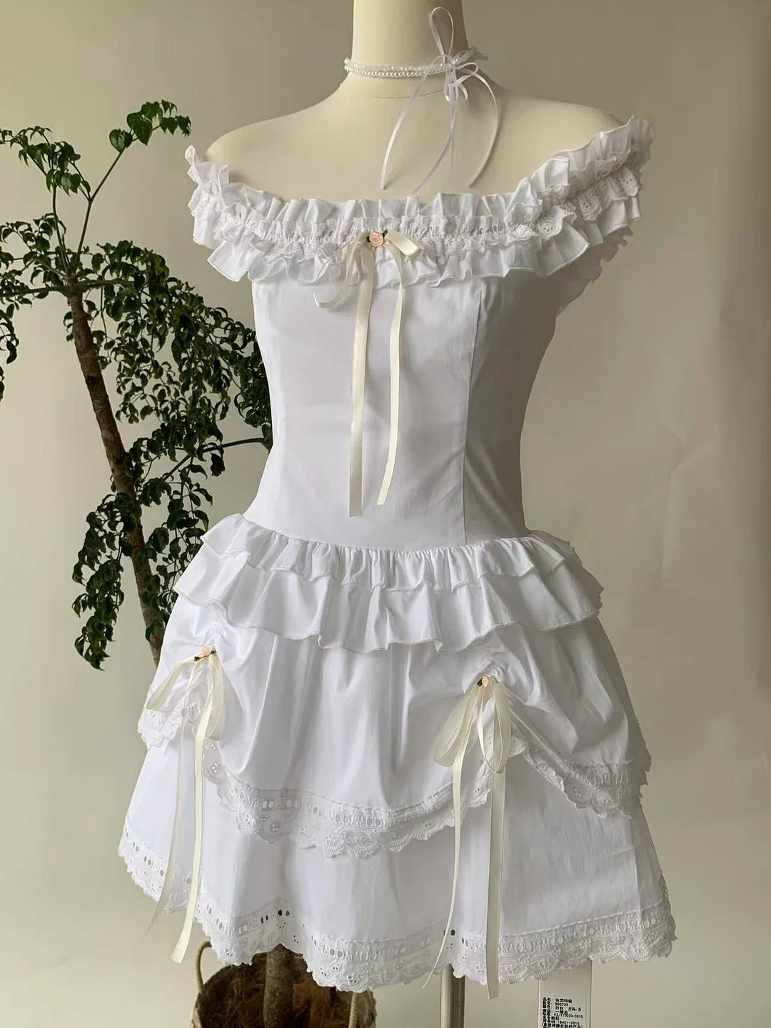Ruffle Lace Mini Dress