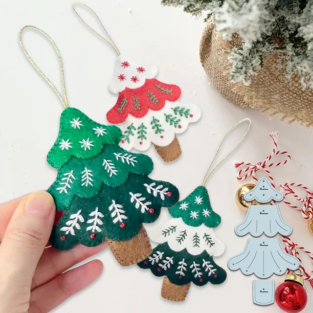DIY Felt Christmas Tree Ornament Sewing Template – With Tutorial