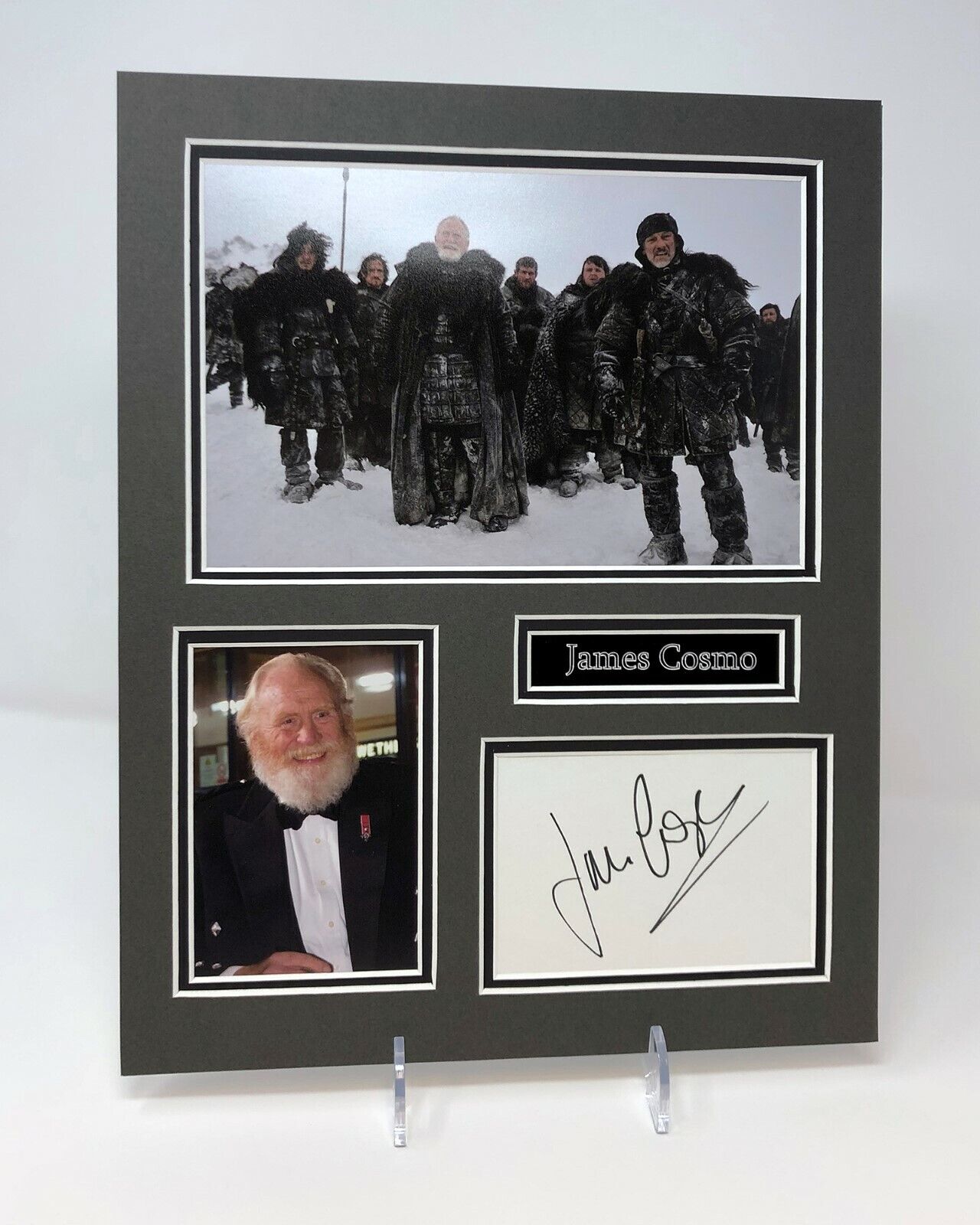 James COSMO Signed Mounted Photo Poster painting Display AFTAL COA Jeor Mormont Game Of Thrones