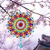  Mandala Hanging Wind Spinner 11.8 Inch Outdoor Wind Chime Art Garden Decor 3D Stainless Steel Metal Sculptures Kinetic Ornaments 