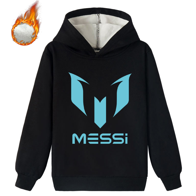Mayoulove Messi Fleece Hoodie for Boys & Girls - Stylish Soccer Fan Gear - Perfect Gift for Young Fans-Mayoulove