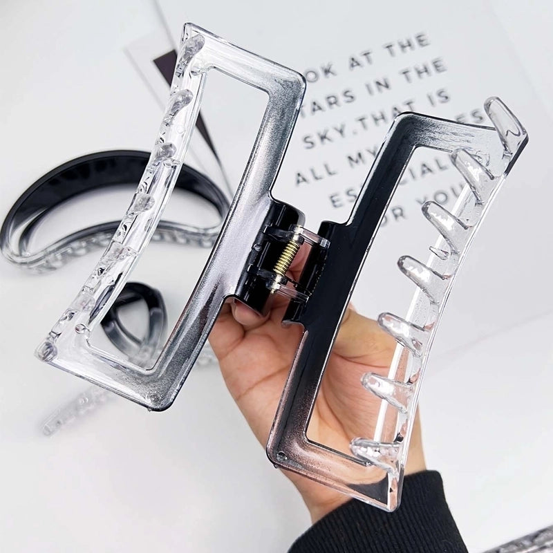 Women’s Basic Minimalist Geometric Square Plastic Hair Claws