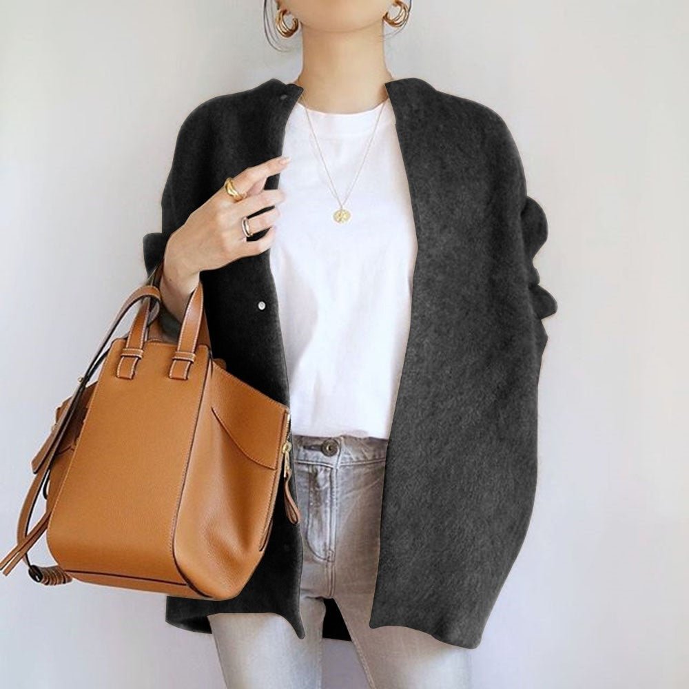 Women's Woolen Sweater 2021 Coat Mid-length Solid Color 1058890