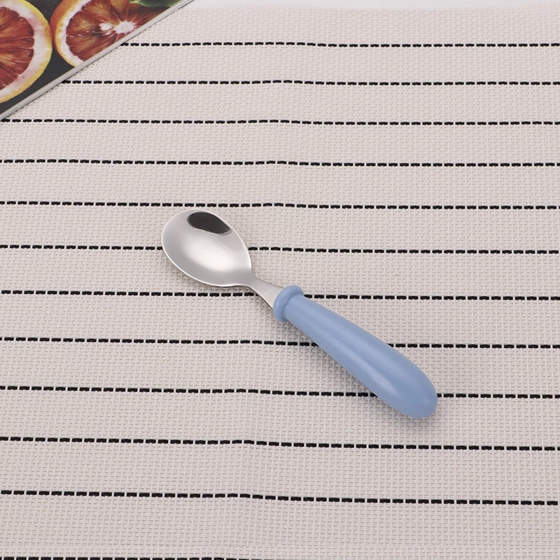 Cute Solid Color Stainless Steel Tableware