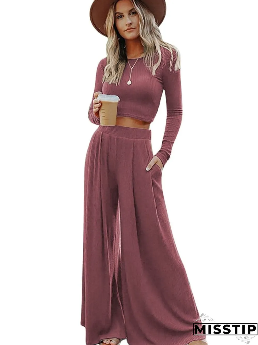 Comfortable Knit Set: Perfect for Lounging or Going Out