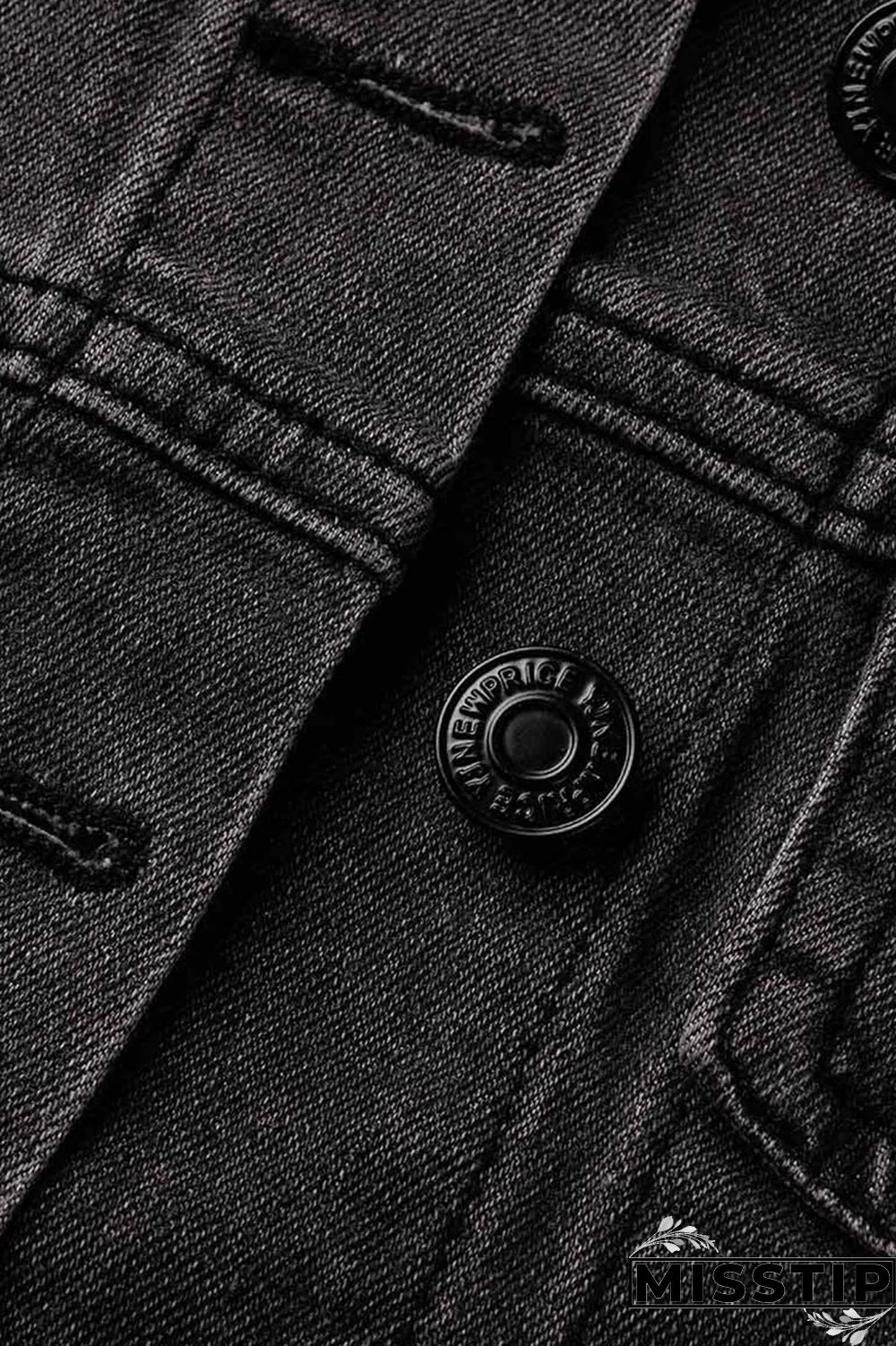 Blue Orange Street Print Make Old Patchwork Buckle Turndown Collar Long Sleeve Straight Denim Jacket