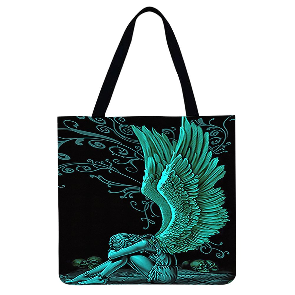 Linen Tote Bag -Angel wing