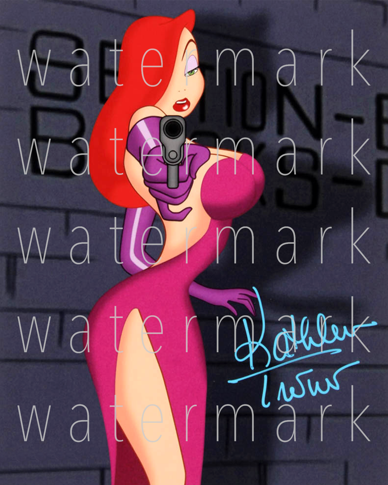 Roger Rabbit Jessica Rabbit signed 8X10 print Photo Poster painting poster picture autograph RP