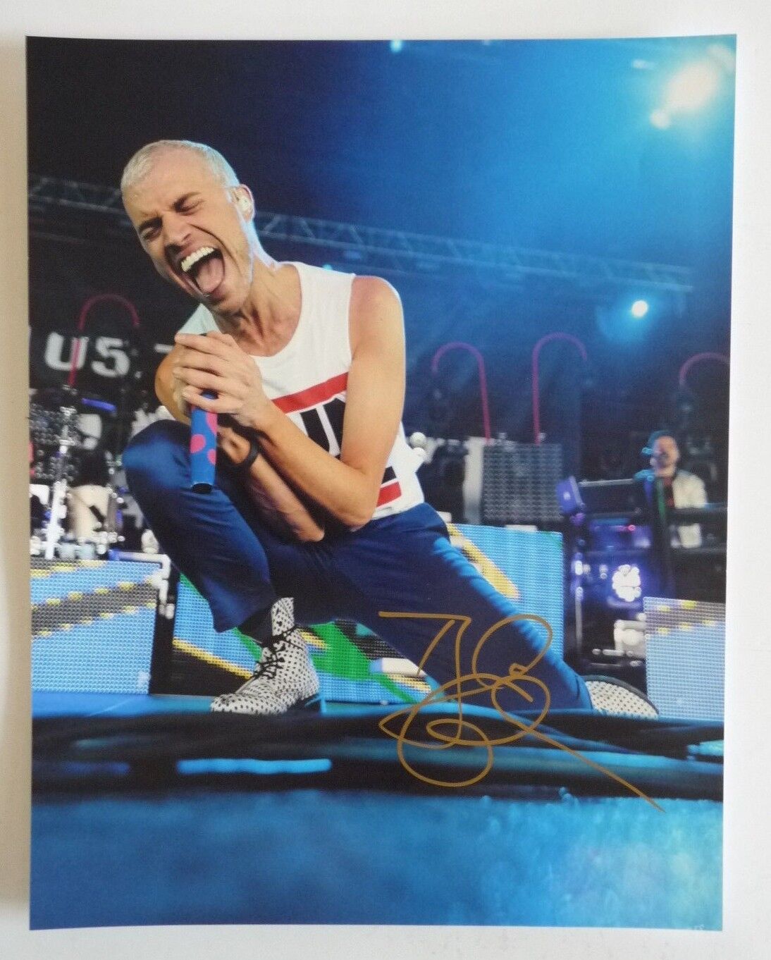 Tyler Glenn Neon Trees Signed Autograph11x14 Live Photo Poster painting PSA BAS Guaranteed 2 F2