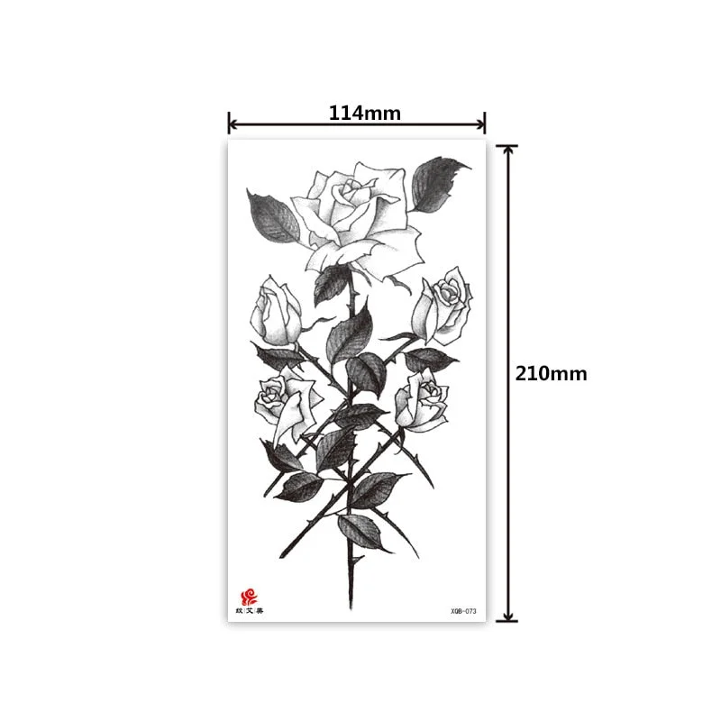 Tattoo Applique Arm Men and Women Small Full Arm Waterproof Tattoo Sticker Symbol Totem Animal Skull Text Tattoo Sticker