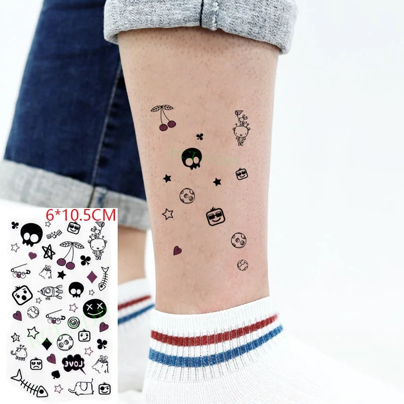 Waterproof Temporary Tattoo Sticker Marine Pirate Anchor Fake Tatto Flash Tatoo Tatouage Wrist Foot Hand Arm For Girl Women Men
