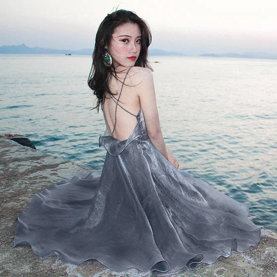 Summer Suspender Red/Gray/White Dress SP17724