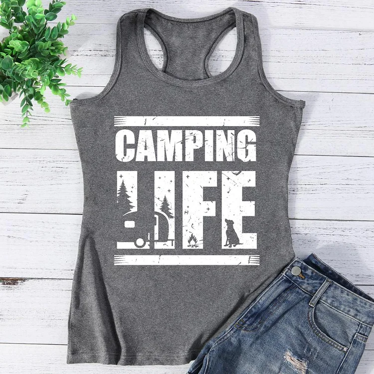 Camper Dogs Camping Life With Pets Vest Top-Annaletters