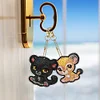 6pcs DIY Diamond Painting Double Sided Keychains - Tiger Cat、[Everydayedeals]