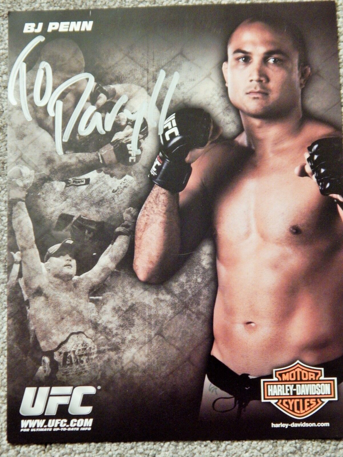 UFC B J PENN 8 1/2 X 11 OFFICIAL Photo Poster painting COLLECTIBLE