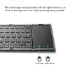 Tri-fold Wireless Bluetooth Keyboard with Touchpad Portable Thin Bluetooth Keyboard Rechargeable, Foldable, Suitable for Travel, Compatible with Laptops, Tablets, Smartphones and Windows iOS Android Systems